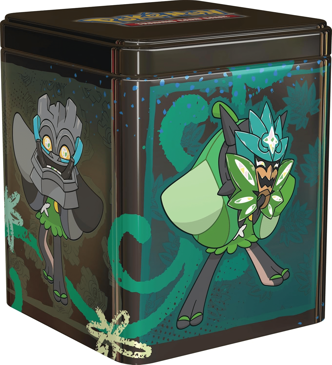 Pokémon Tin Cube JCC Pokémon : Boîte empilable – Ogerpon (3 boosters et 2 Pages d’Autocollants) - Collek Store