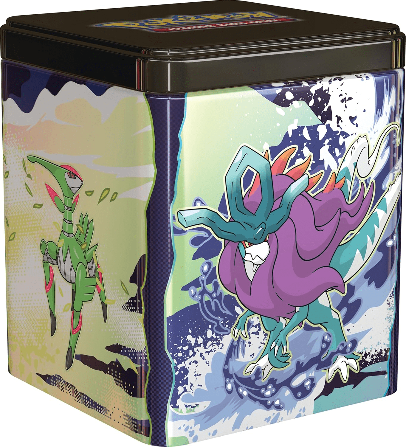 Pokémon Tin Cube JCC Pokémon : Boîte empilable – Ogerpon (3 boosters et 2 Pages d’Autocollants) - Collek Store