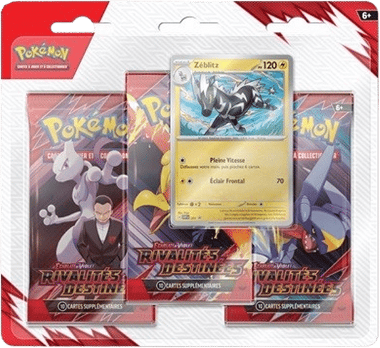 Pokémon Tripack EV10 Rivalités Destinées Zéblitz - Collek Store